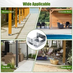 6Pcs 6X6 Post Base for Concrete Heavy Duty Galvanized Post Anchor Base Adjustabl
