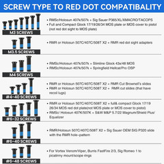 Red Dot Mounting Screws Kit – 112 Pcs for Gunsmithing & Optics
