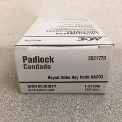 Padlock Keyed Alike 5021779 1-5/16″H X 1-9/16″ W X 1-1/2″L Steel Double Locking