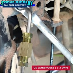3PCS 3/16″ Brake Line Kit with Fittings, Flexible 10″ Long Stainless Steel Brake