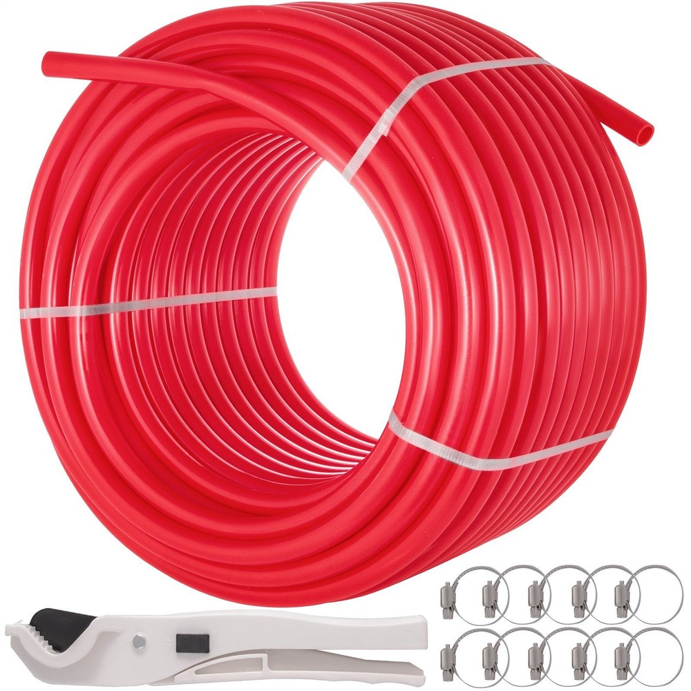 1in Non-Barrier PEX-B Tubing 300ft Red for Radiant Water Plumbing Piping