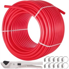 1in Non-Barrier PEX-B Tubing 300ft Red for Radiant Water Plumbing Piping
