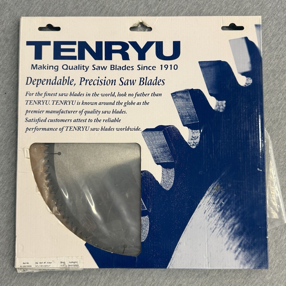 Tenryu AC-355100DN 14″ Carbide Tipped Saw Blade ( 100 Tooth TCG Grind – 1″ Arbor