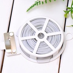 Twist Tie, 328 Feet (100M), White Cable Ties with Cutter, Garden Plant Ties Reus