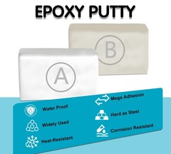 Epoxy Putty White 12oz/340g, 2-Part Fast Repair AB Clay, High-Strength Waterp…