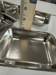 Polar Ware Stainless Steel 18-8 Steam Table Pans 1/9 Size USA Made Lot of 6