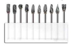 10 Pcs Dental Lab Polishing Bur Drills Tungsten Steel Carbide Burs Burrs 2.35MM