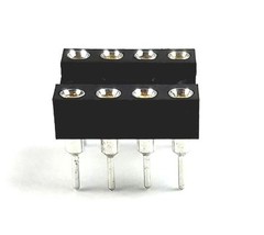 10PCS DIP-8 IC Sockets Machined Round Contact Pins Holes Pitch 2.54mm DIP8 DIP 8