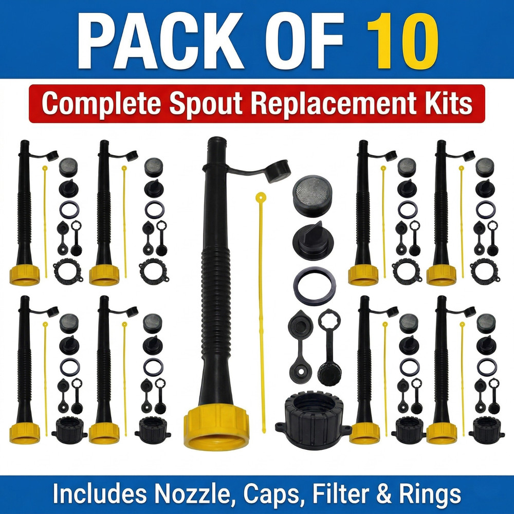 SUPER LONG 11″ FLEXIBLE SPOUT WITH TONS OF ACCESSORIES – Pack of 10