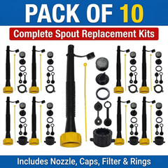 SUPER LONG 11″ FLEXIBLE SPOUT WITH TONS OF ACCESSORIES – Pack of 10