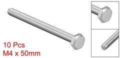 M4x50mm Hex Bolts 304 Stainless Steel Hexagon Screw Bolt 10pcs