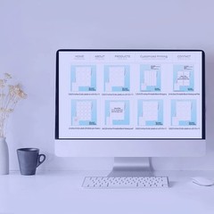 200 Pcs 4×2 Inch Glossy Vinyl Labels, Printable Waterproof Stickers, White
