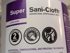 PDI Super Sani-Cloth Germicidal Disposable Wipe Q55172 160 count exp: 06/2026