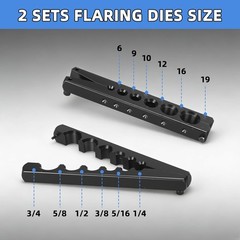 DOMINOX Eccentric Flaring Tool Kit, 1/4-3/4 Inch (6-19mm) 45 Degree HVAC Flare