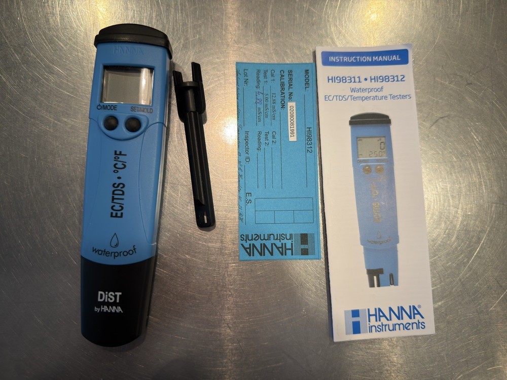 Hanna DiST 5 / 6 EC/TDS/Temp Tester 0-3999 µS/cm & 2000 ppm HI98312 HI98311