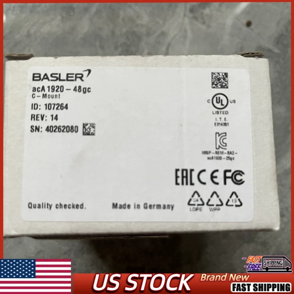 New acA1920-48gc Basler Industrial Camera US In Stock Rapid Delivery