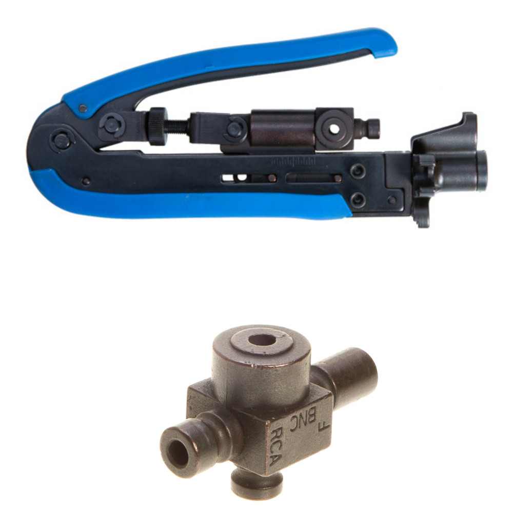 RG59 RG6 RG11 Compression Crimp Tool F BNC RCA Connectors Professional Crimper