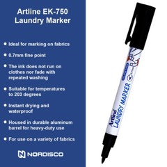 Sharpie Rub-a-Dub & Artline Laundry Marker Bundle, Black & White Markers