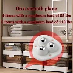 20 pcs Mini Swivel Caster Wheels Self Adhesive Stainless Steel Rolles