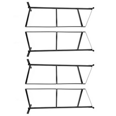 Shipping Container Shelving Shelf Bracket Black Steel Universal Pack of 4