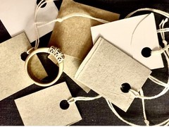 Sample Pack Of 12 Up-cy Unique Price Tags Merchandise Hang String SaveOurPlanet