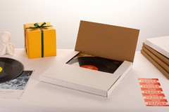 White 12-inch Vinyl Record Shipping Boxes, 25 Pack
