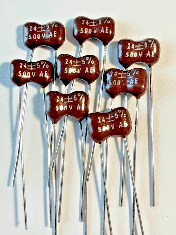 12X – 24pF @ 500V 5% DIP SILVER MICA CAP (DM15) ~ HAM RADIO/RF/AUDIOPHILE #215