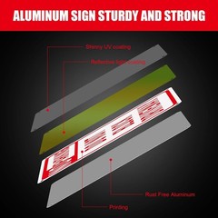 3 Pcs No Parking Sign Do Not Block Driveway 10 X 14 Inches Aluminum Metal