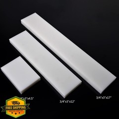 GYOFFULL Black HDPE Block 3/4″x12″x3″