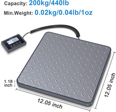 Shipping Scale, 440 Lbs/1 Oz Highly Accurate Postal Scale with Hold/