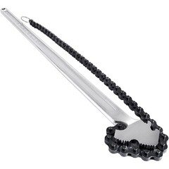 VEVOR 24″ Chain Wrench Steel Straight Handle Tool 22″ Chain 6.7″ Capacity