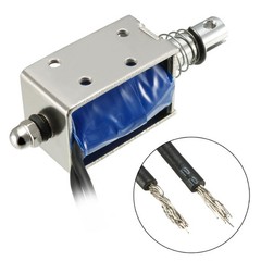 DC 12V 300mA 8.4W 6N 10mm,Pull,Push Type Linear Motion Electromagnet Solenoid