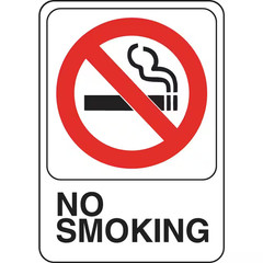5 In. X 7 In. Plastic No Smoking Sign