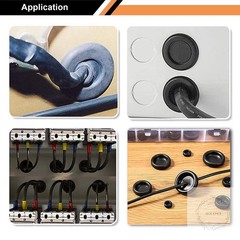 200Black Rubber Hole Plugs Assortment for Auto Body and Sheet Metal, Flush Head