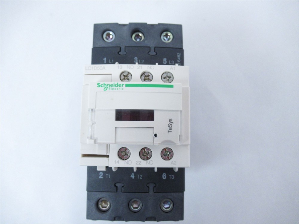 241244 New-No Box; Schneider LC1D50AG7 Contactor50A 440V 3P Coil 120VAC DINrail