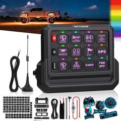 MICTUNING 328FT Wireless 12 Gang Switch Panel Circuit Control for Car Truck Boat