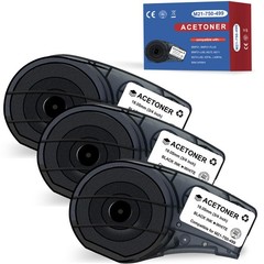 3/4 Inch M21750499 Nylon Label Tape Black On White Fits BMP21 M210 3 PCS