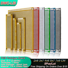 5Pcs/Lot 6 Color 2X8/3X7/4X6/5X7/7X9Cm Double Side Prototype DIY Universal Print