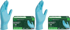 Blue Nitrile Disposable Industrial-Grade Gloves, 3 Mil, Latex & Powder-Free, Foo