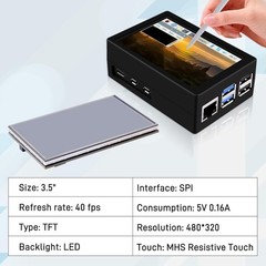 Enhanced Raspberry Pi 5 Experience with 3.5-Inch Touch Screen & Active Cooler