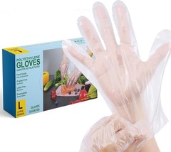 Plastic Food Service Gloves Ideal for Food Handling, Food Prep, Cleaning, Latex