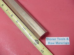 1″ C360 BRASS HEX BAR 12″ long New Lathe Bar Stock 1.00″ Flat to Flat 1/2 Hard
