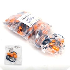 10-100 Pair Ear Plugs Metal Detectable Foam Individually Wrapped Soft for Work