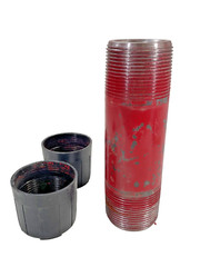 Oilfield Nipple 2-3/8″ 8-RD EUE Threaded Both Ends x 8″ Long, XXH Bore