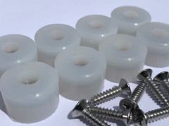 7/8″ DIA Silicone Rubber Bumpers Black White Clear Brown Orange Red Blue Green