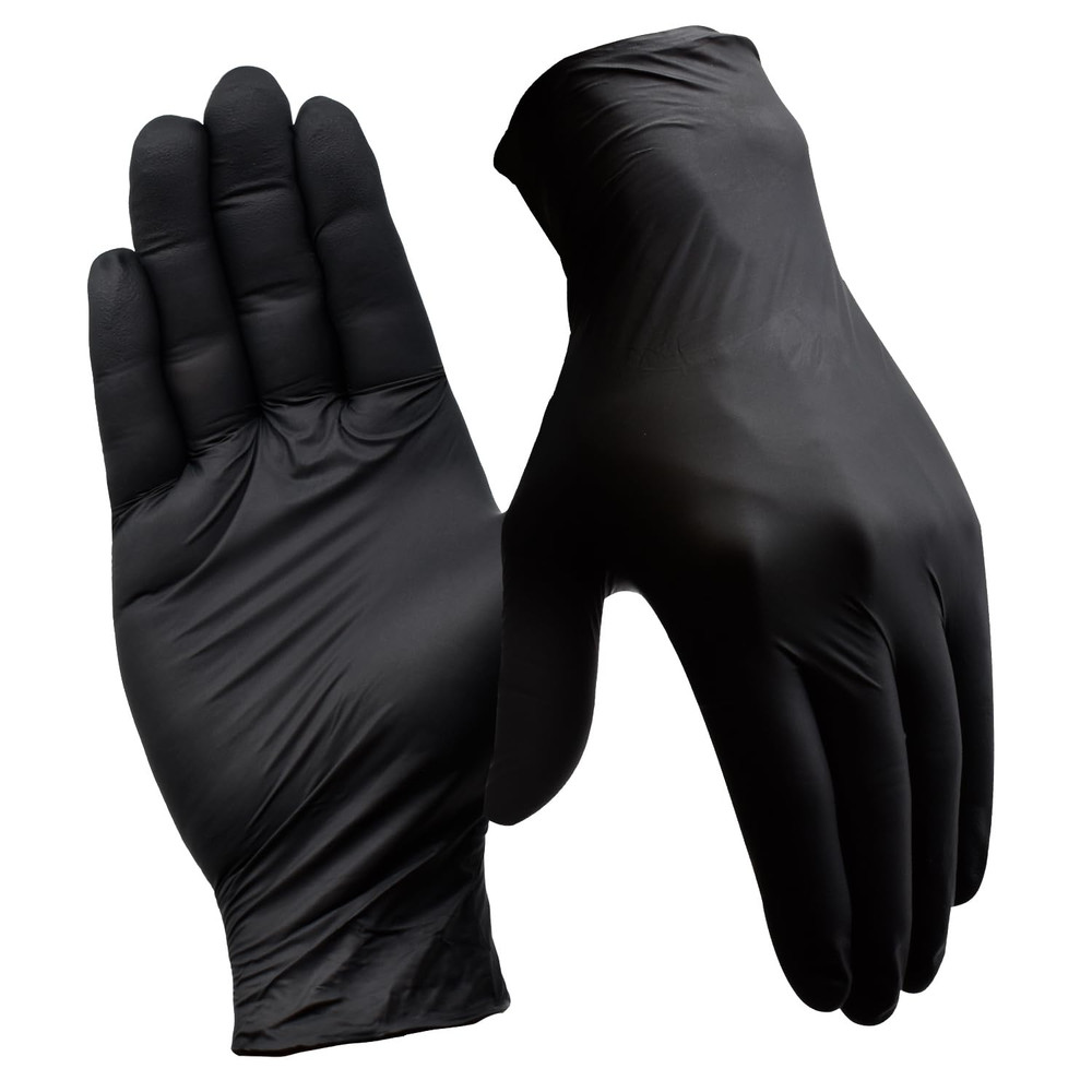Disposable Nitrile Gloves, 4 Mil Latex-Free Powder-Free Industrial Gloves for Cl