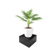 Black 18” x 18” x 12” Cube Pedestal Display Knockdown Base Retail Fixture