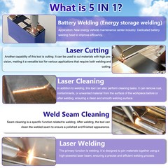5-in-1 1500w Handheld Metal Laser Welding Machine Battery Welder Laser Cleaner