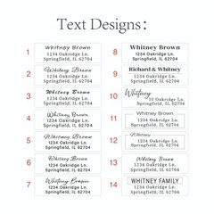 Custom Address Labels on Roll Wedding Invitation Return Address Stickers