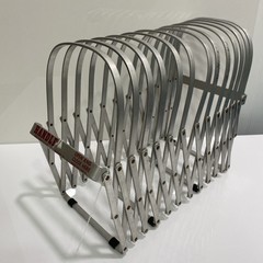 Evans Specialty Co File Holder Vtg MCM Accordion Expanding Magazine Rack Dish 12